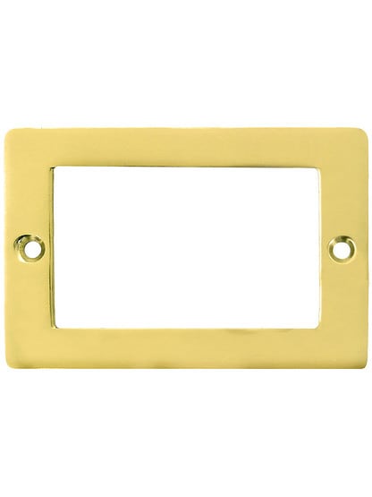 3 inch Plain Label Holder In Unlacquered Brass.